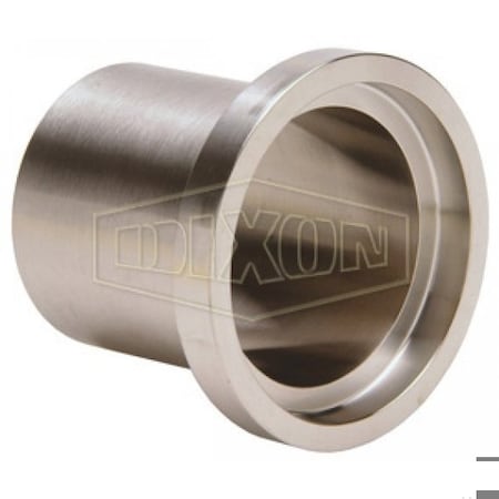 Dixon Long Weld Ferrule, 1-1/2 in Nominal, Female I-Line End Style, 316L SS, Domestic 15WLI-R150